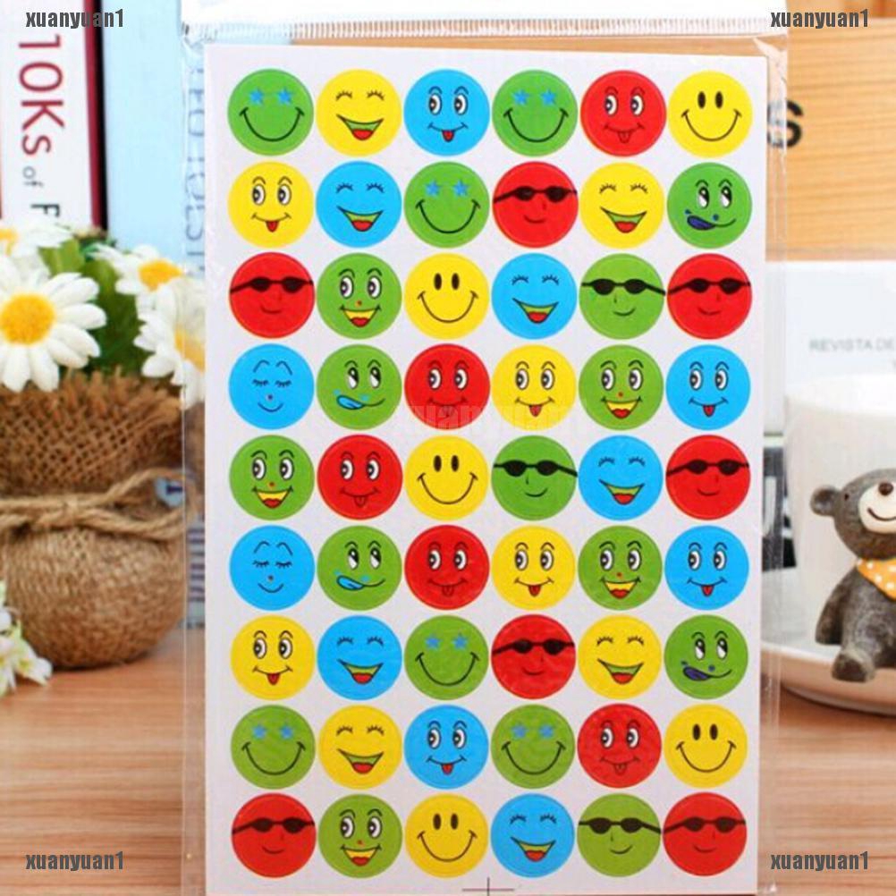 10 Miếng Dán Hình Mặt Cười Dùng Làm Phần Thưởng Cho Bé