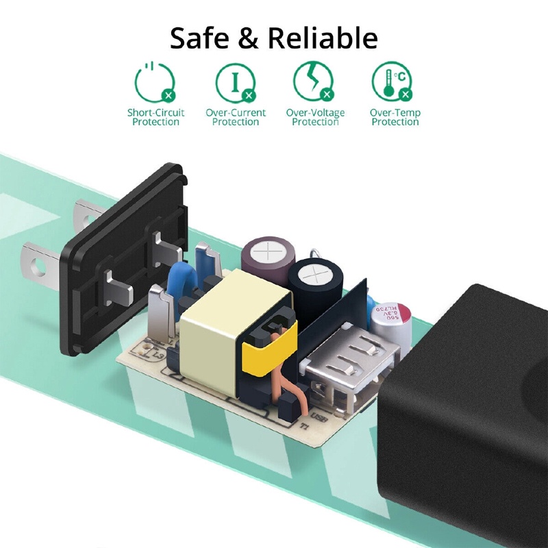 Củ sạc nhanh ANKNDO USB UL 5V 2A thích hợp cho điện thoại di động