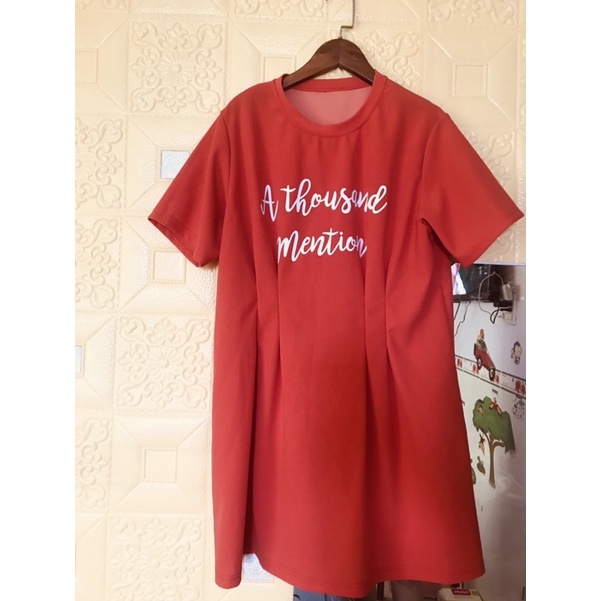 (Thanhli) Đầm dáng chữ A màu đỏ gạch