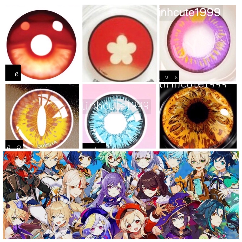 CÓ SẴN 1 Cặp Lens Cosplay Genshin Impact