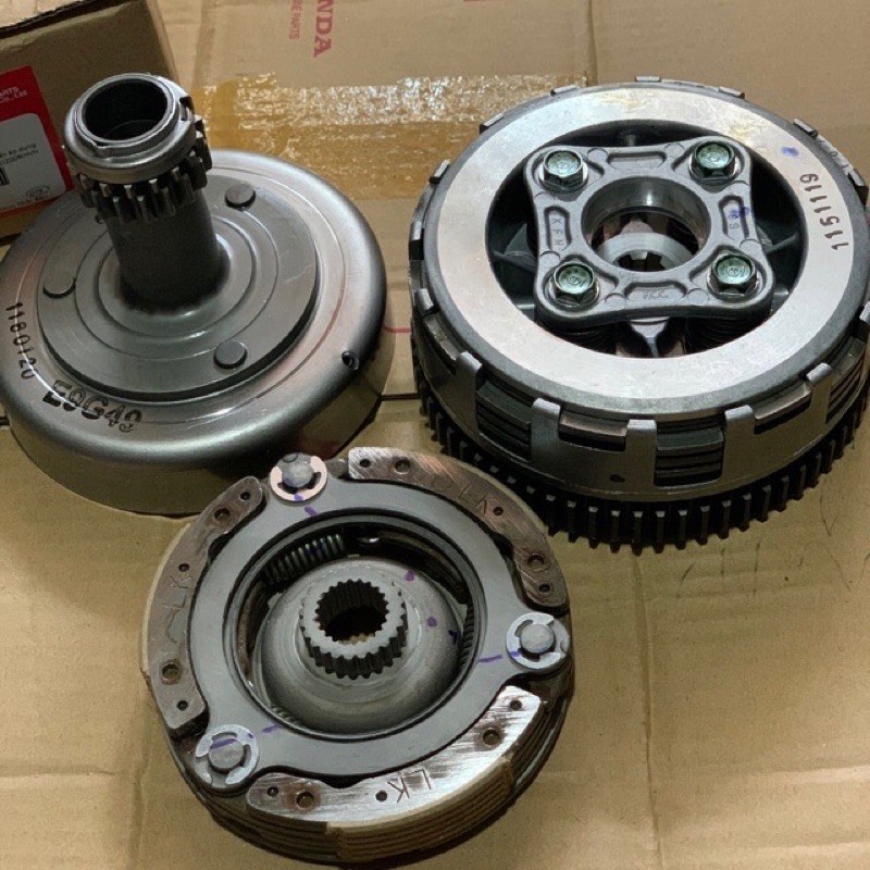 Full bộ nồi trước + sau Fu 1/ Dream / super Dr/ W anpha/ W@ 100/ W Rs 100 zin hãng Honda với fcc