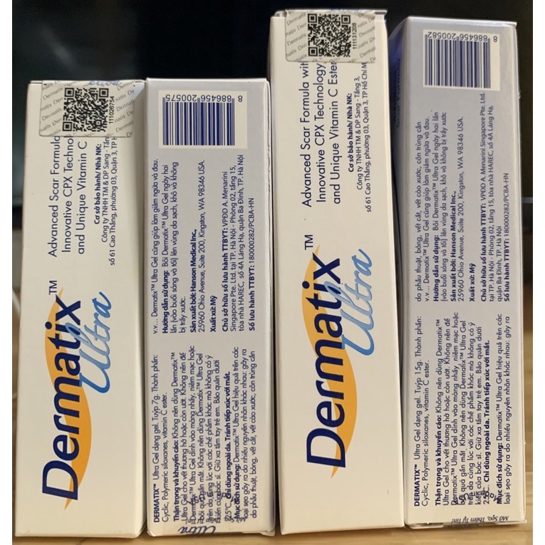 Kem bôi dạng Gel mờ sẹo Dermatix ultra cải thiện sẹo , Thâm mụn và giảm ngứa 2g &amp;7g &amp;15g