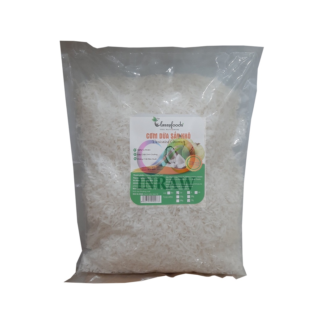 Cơm Dừa Sấy Khô Dạng Sợi Gói 1kg - Giao thương hiệu ngẫu nhiên