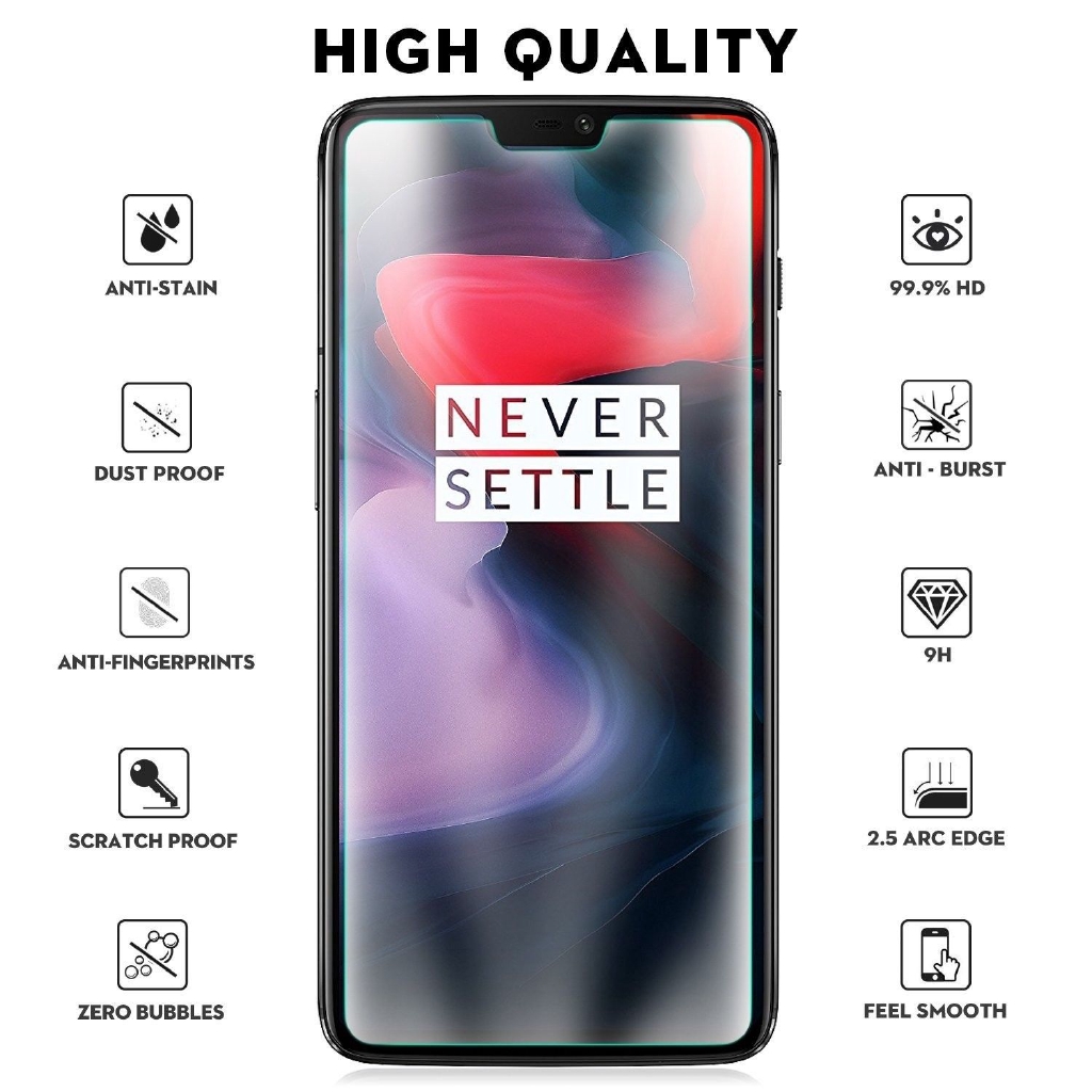 2 Kính Cường Lực Bảo Vệ Màn Hình Cho OnePlus 6 6T 5 5T