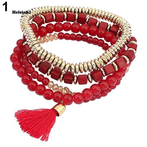 Set 4 VòNg Đeo Tay ChuỗI HạT Phong CáCh Boho