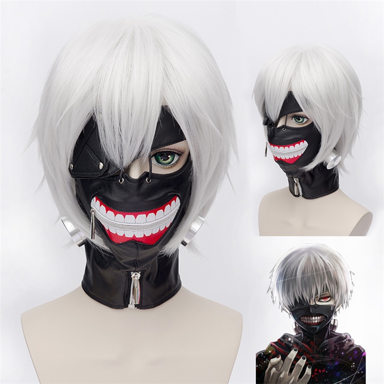 Tóc Giả Hóa Trang Nhân Vật Bakugan Kaneki Ken Trong Tokyo Ghoul Cho Nam Và Nữ Ốp