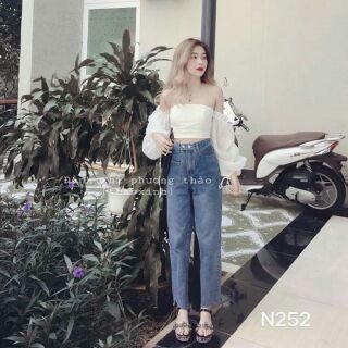 Quần dáng suông 2 nút cài