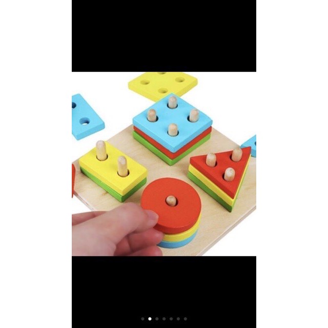 Đồ chơi gỗ Học hình khối màu sắc cho bé