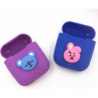 👏Ready Stock🎀 Vỏ bảo vệ hộp sạc tai nghe không dây Bluetooth Airpods 1/2 hình Kakao & BT21 hoạt hình đáng yêu bằng silicon