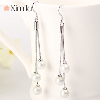 Ximilulululu - Ximilulu❤Bông Tai Bạc 925 Dáng Dài Đính Hạt Ngọc Trai Thời Trang Hàn Quốc