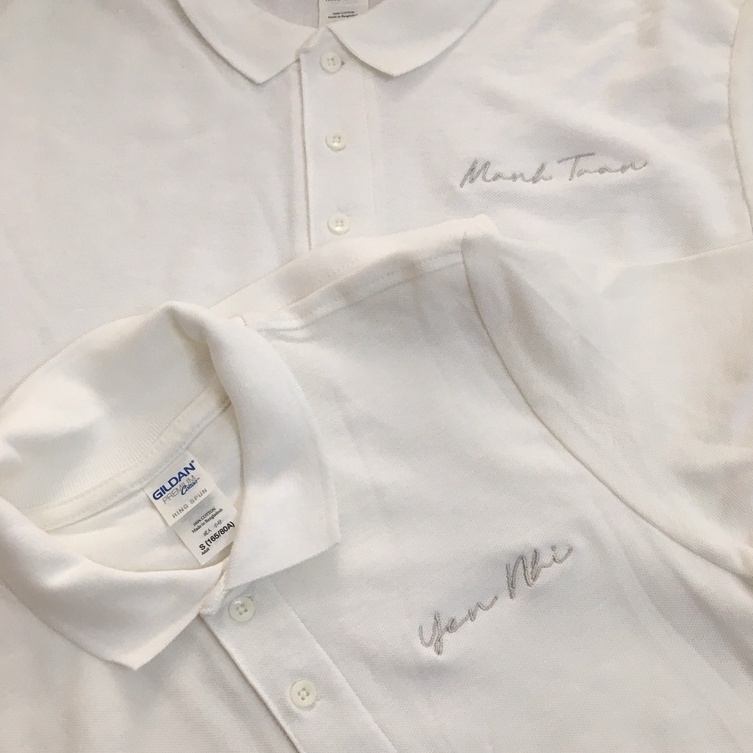 ÁO POLO THÊU TÊN THEO YÊU CẦU , ÁO THÊU TÊN