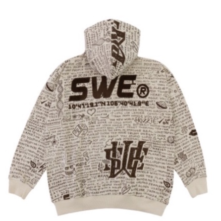 Áo hoodie nam nữ SWE ZIP 5 YEARS - Cream 100% cotton thoải mái chính hãng