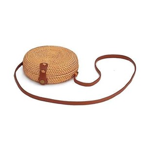 Túi Mây Tre Đan , Mặt Hoa Nhiều Loại , Kích Thước 20x8cm