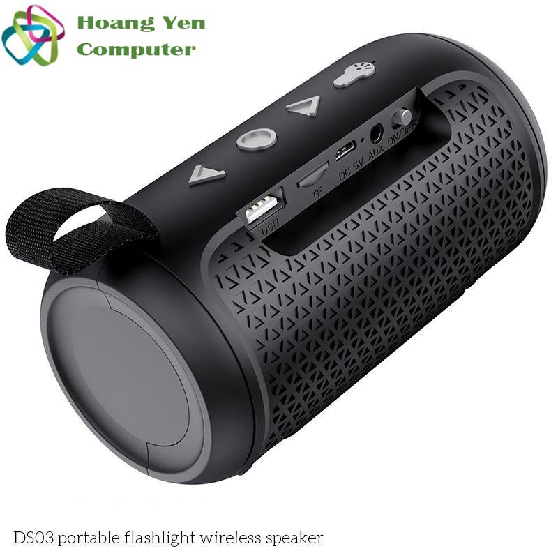 Loa Bluetooth HOCO DS03 V5.0 Âm Thanh Lớn Rõ, Tích Hợp Đèn Pin - BH 1 Năm - Hoàng Yến Computer