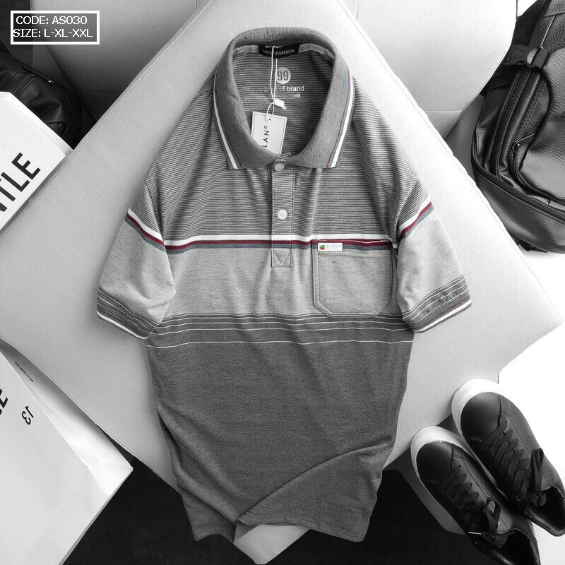 Áo Polo nam tặng Ba phối cổ bẻ có túi vải cá sấu Cotton xuất xịn,chuẩn form trẻ trung, thanh lịch