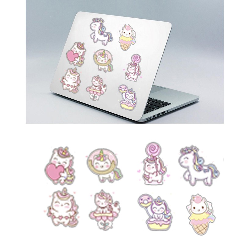 Sticker ngựa thần A3 S30T32 chống thấm nước decal unicorn dán laptop mũ bảo hiểm xe cao cấp chủ đề