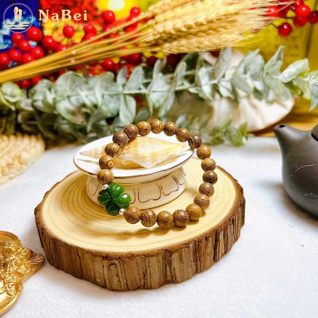 Vòng Tay Trầm Hương Mix Charm Ngọc Tự Nhiên Phù Hợp Cho Nữ Mệnh Mộc, Hỏa NB355 - Phong Thủy NaBei Store