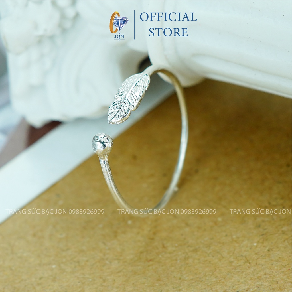 Nhẫn nữ giá rẻ, Nhẫn bạc lông vũ xinh xắn/ Trang sức bạc JQN