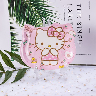 Đĩa nhựa Hello Kitty size lớn 23.5cm x 19,5cm x 2cm