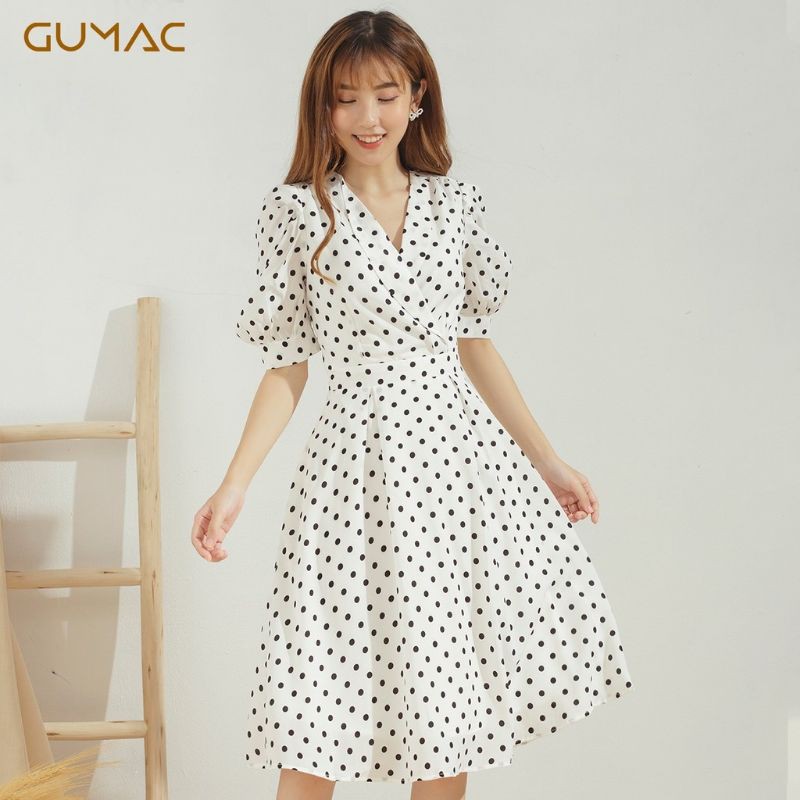 Đầm bi tay phồng Gumac XS