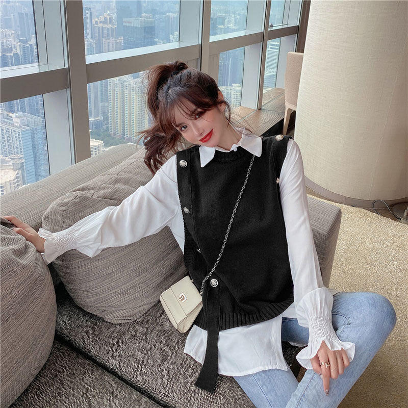 Áo Gile New Fashion Korean Sweet Knitting Vest