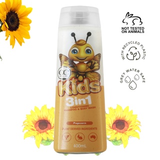 Sữa tắm gội trẻ em 3IN1 Organic Care Kids Popcorn thành phần tự nhiên 400ml nhập khẩu từ Úc