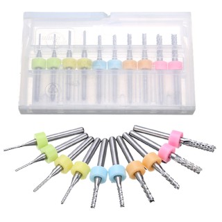 Bộ 10 Mũi Khoan Xoắn 1-3mm Bằng Cacbua
