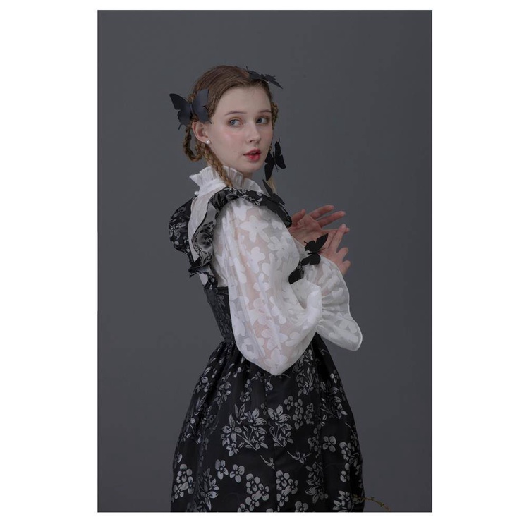 Đầm Ngắn Màu Đen In Hoa Phong Cách Cổ Điển Thời Trang Cho Nữ | BigBuy360 - bigbuy360.vn