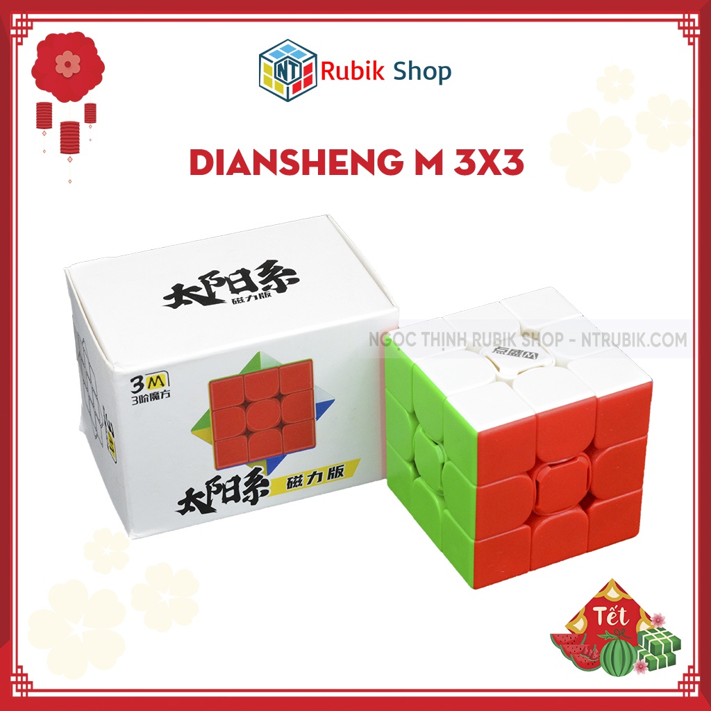 [Rubik 3x3x3] Rubik 3x3x3 Diansheng M Stickerless 2021 (có Nam Châm)