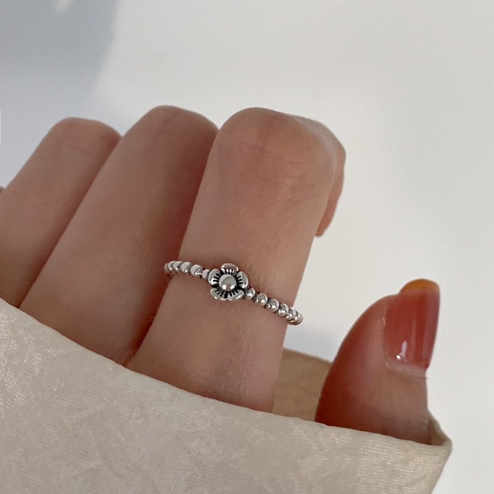 Nhẫn Bạc S925 Mặt Hình Nơ Trái Tim Đơn Giản Phong Cách Hàn Quốc Cổ Điển Dành Cho Nữ