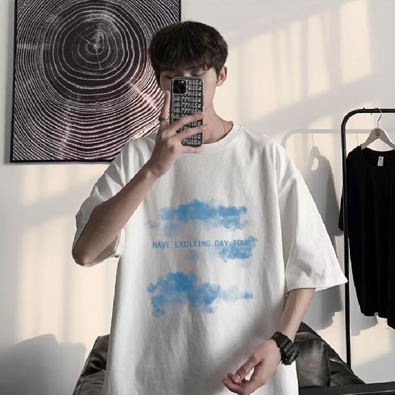 Áo Thun Tay Ngắn Dáng Rộng In Chữ Cỡ Lớn Thoải Mái Thời Trang Mùa Hè Cho Nam Và Nữ M-8XL