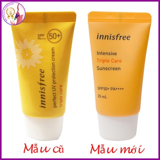 Minisize kem chống nắng innisfree perfect uv protection cream triple care 20ml