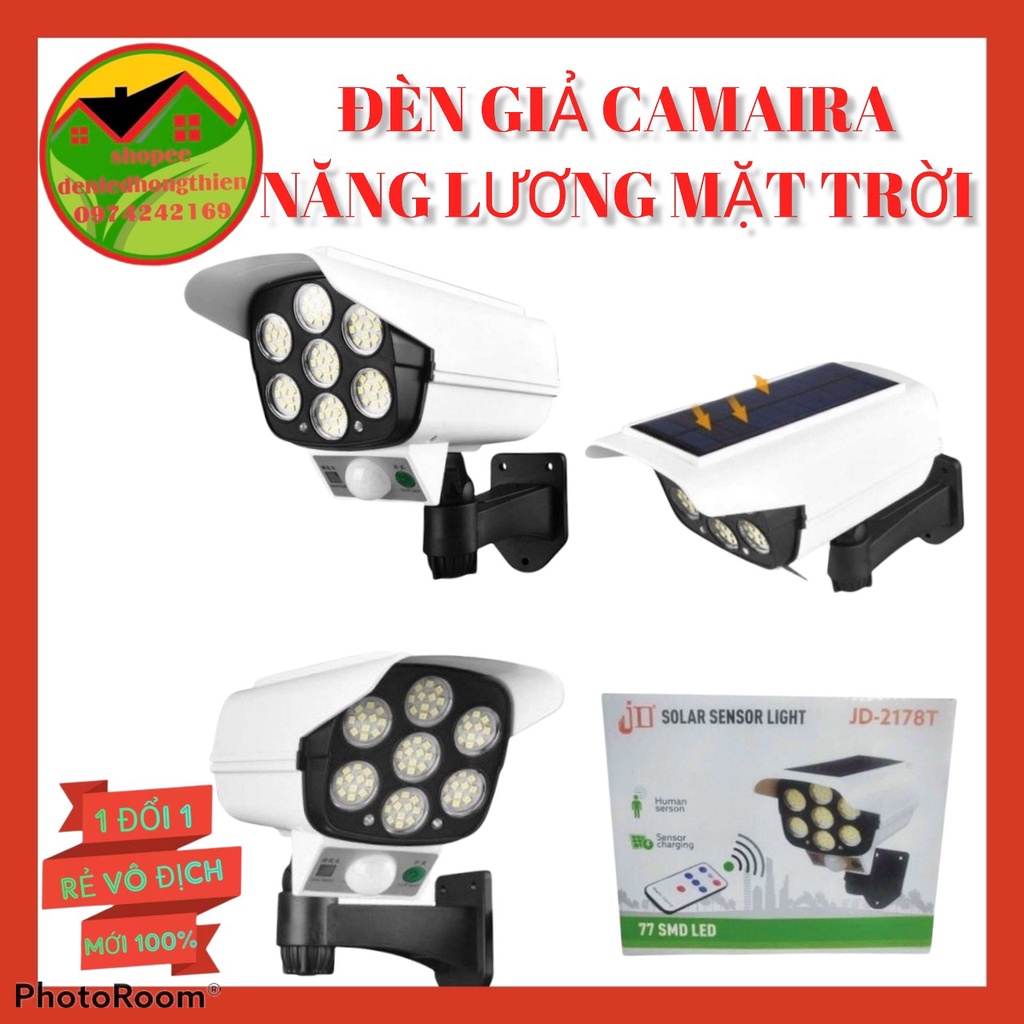 ĐÈN NĂNG LƯỢNG MẶT TRỜI GIẢ CAMERA TỰ ĐỘNG BẬT TẮT CHỐNG TRỘM, CÓ CẢM BIẾN CHUYỂN ĐỘNG