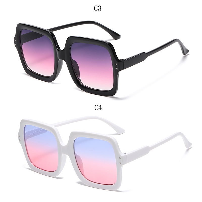 Kính Chống Nắng Chống Tia UV Hình Vuông Màu Gradient Thời Trang Hàn Quốc Cho Nữ