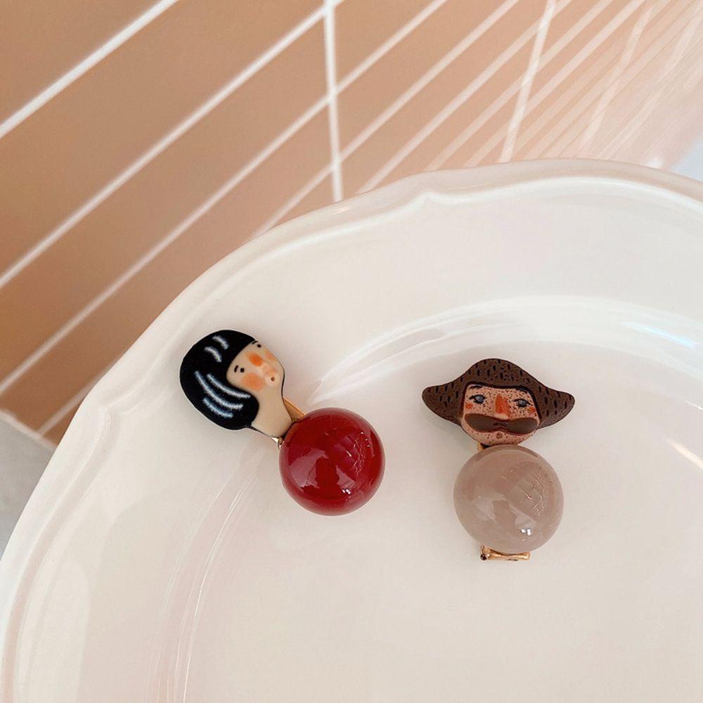 Kẹp Tóc Hình Thỏ Hoạt Hình Bằng Acrylic WMES15H Vui Nhộn Phong Cách Hàn Quốc Cho Nữ