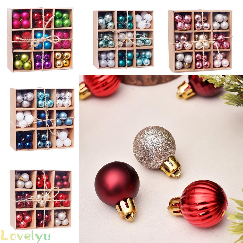 Set 99 quả châu 3cm trang trí cây thông Noel