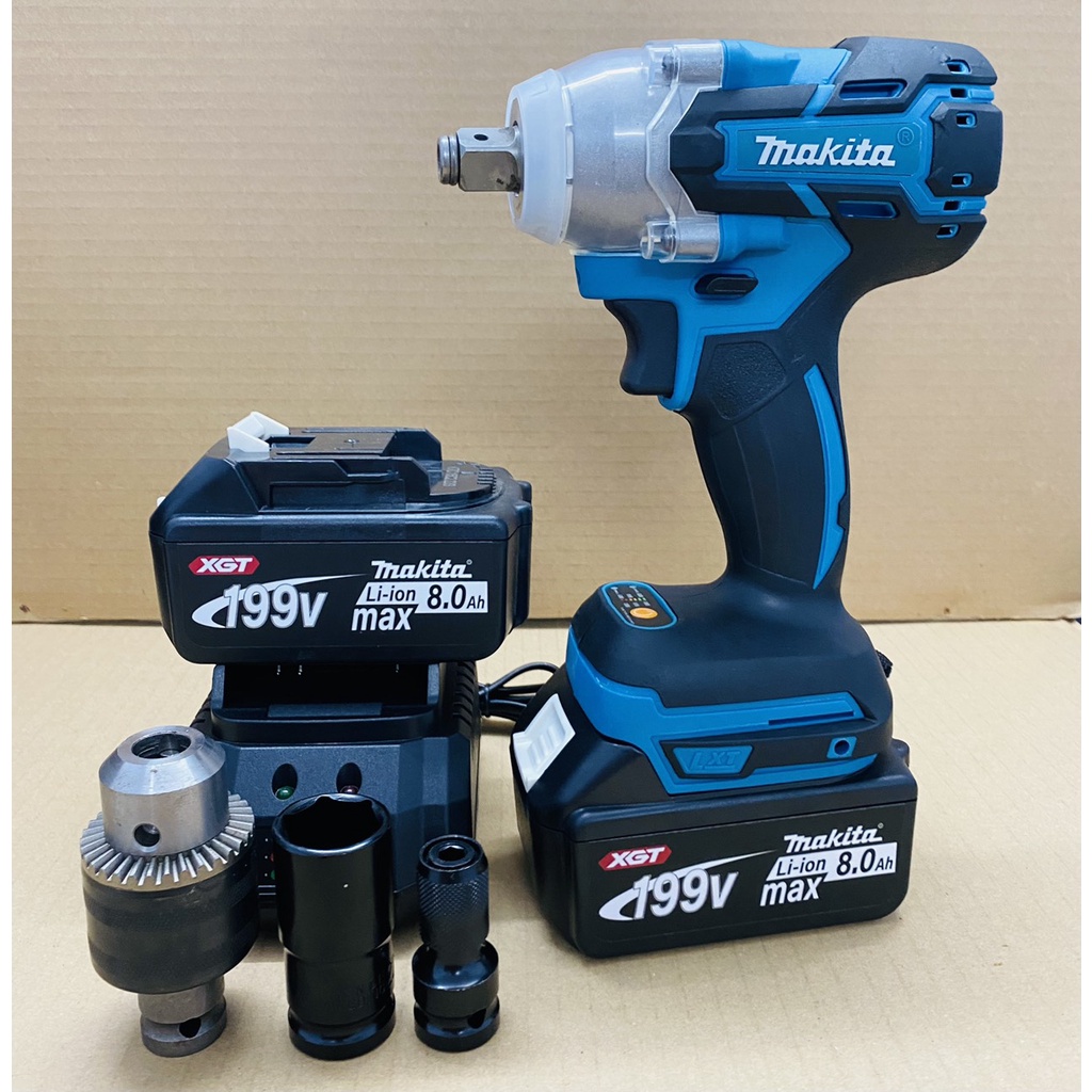 Máy siết bulong dùng pin không chổi than Makitta 550NM - Tặng kèm 01 đầu chuyển bulong sang khoan + 01 đầu chuyển vít