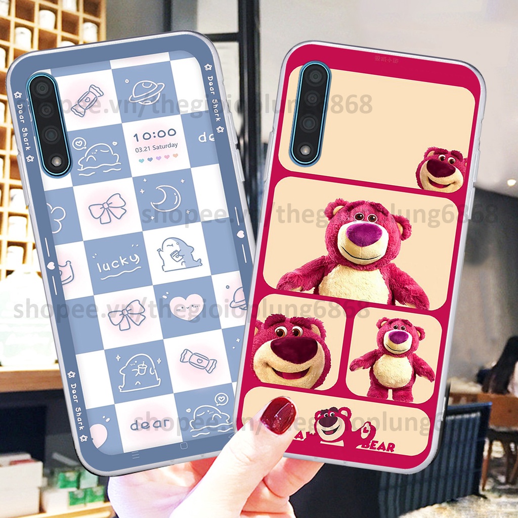 Ốp Vsmart Live in hình caro gấu vịt cute dễ thương, đầy đáng yêu