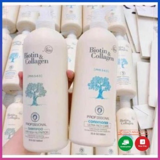 Cặp 2 Dầu gội xả phục hồi và kích thích mọc tóc Biotin & Collagen