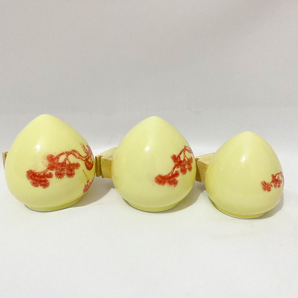 Cóng chim họa mi, chim khuớu chất liệu gốm sứ cao cấp họa tiết siêu đẹp  - Combo 3 cóng sứ khướu, chim họa mi