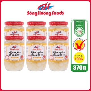 6 Hũ Củ Kiệu Ngâm Chua Ngọt Sông Hương Foods Hũ 370g - Ăn kèm , bún , phở , mì tôm , thịt nướng , tốt tiêu hóa