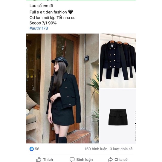 Sét áo kèm chân váy thiết kế