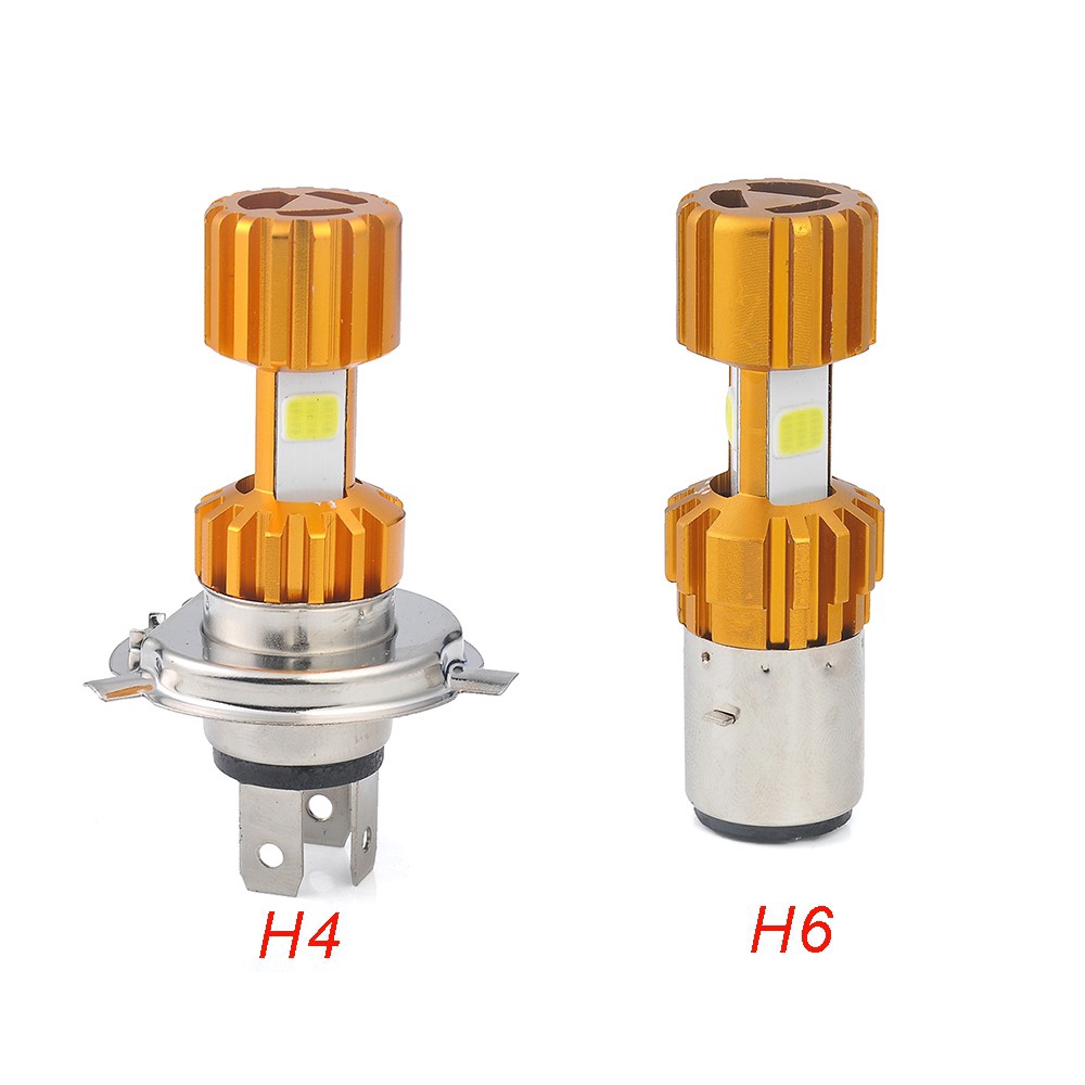 Đèn Pha Led H4 / H6 20W 2500Lm 6000K Hi / Lo Cho Xe Mô Tô