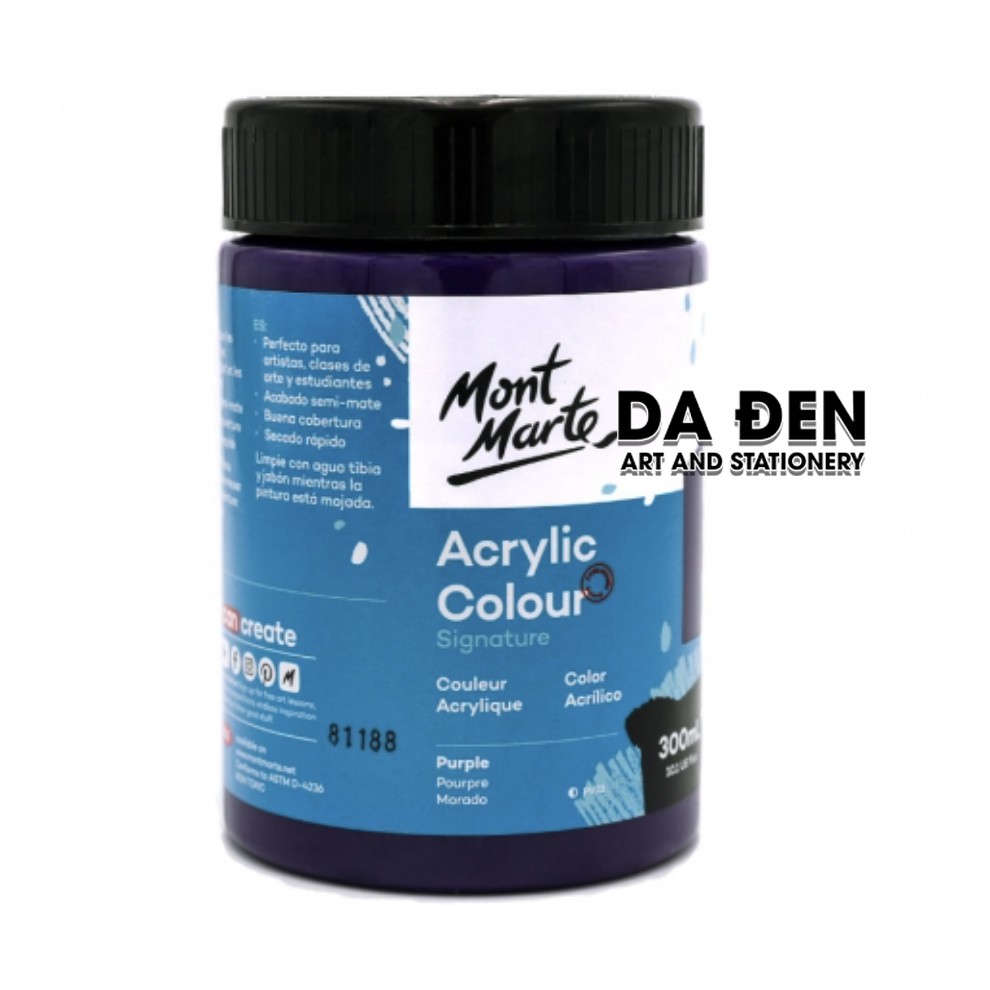 [DA ĐEN] Màu Mont Marte Signature Acrylic Colour 300ml (10.1-oz) - Purple