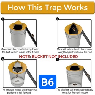 Bẫy Chuột Thông Minh Bằng Nhựa, Nắp Trượt Tự Động Bập Bênh Hiệu Quả