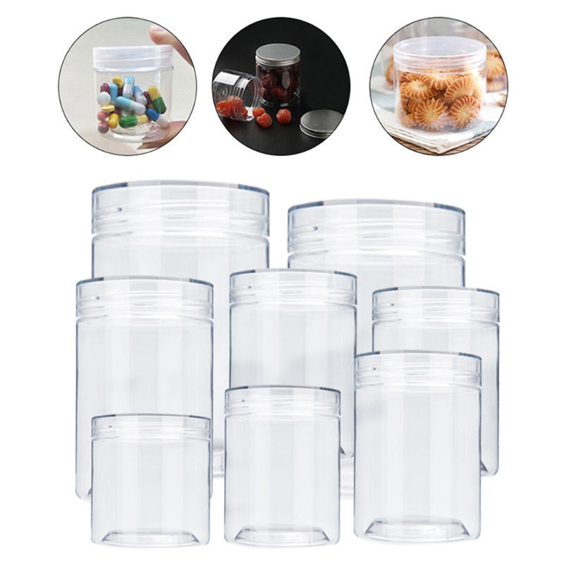 Hũ Nhựa Rỗng Trong Suốt Có Nắp Đậy Đựng Mẫu Thử Mỹ Phẩm / Kem Trang Điểm Cho Nhà Bếp