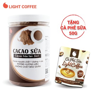 Hủ cacao sữa hòa tan 3in1 light coffee - hủ 550gr