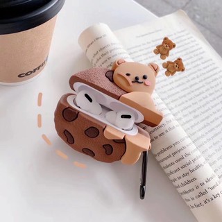 Case Airpod 1/2/pro gấu bánh quy (lấy tương tác)