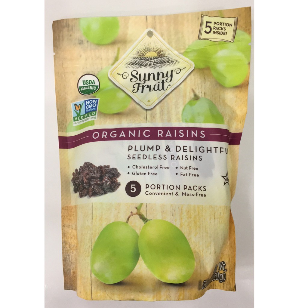 Nho khô hữu cơ Sunny Fruit organic raisins 250g