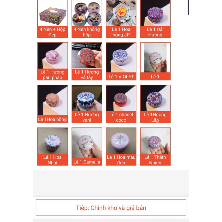 NẾN THƠM HOA KHÔ THIÊN NHIÊN  (quý khách vui lòng nhắn tin cho shop để chọn mầu ạ)